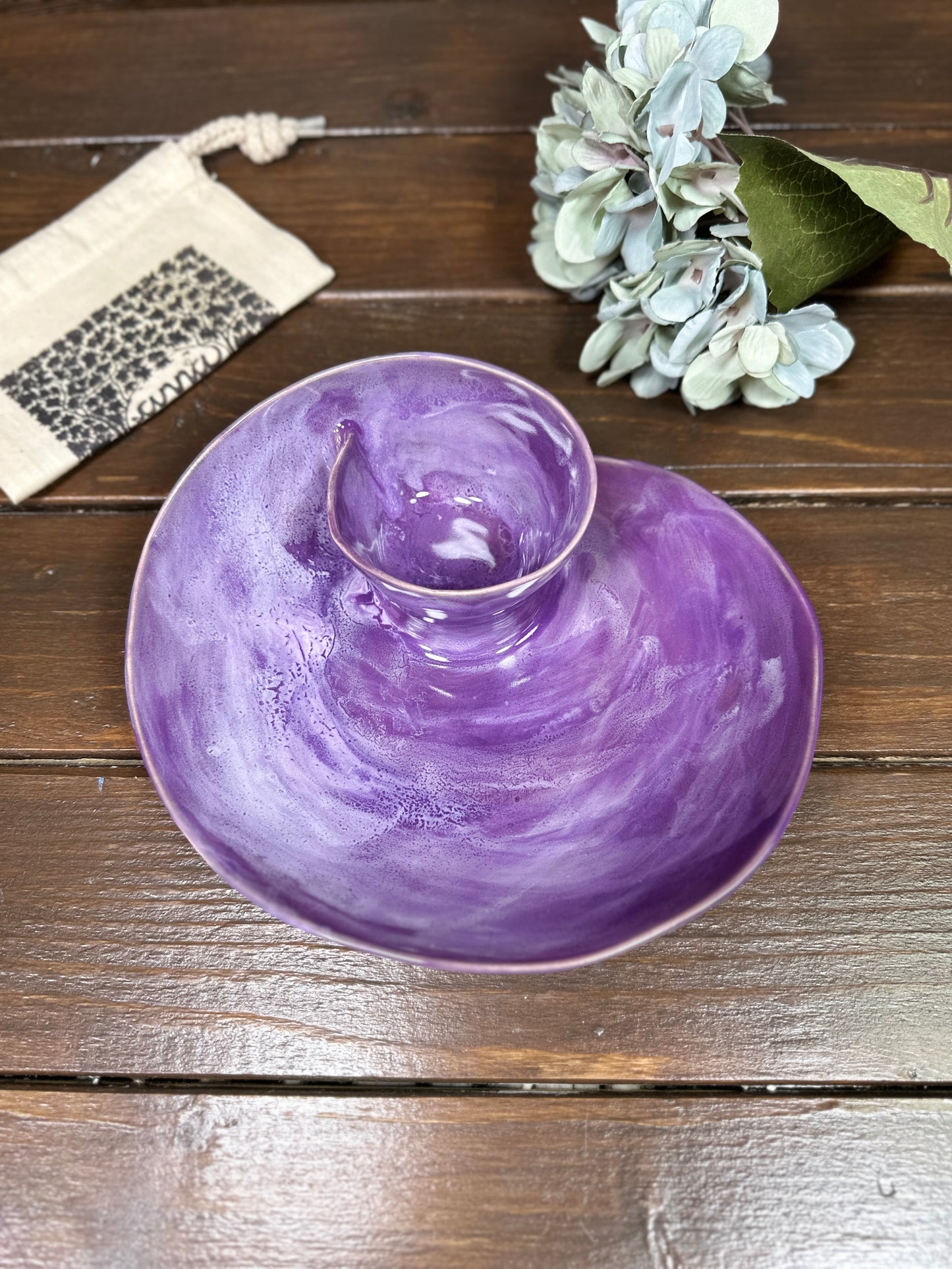 #50 Small Glaze Effect Swirl Bowl