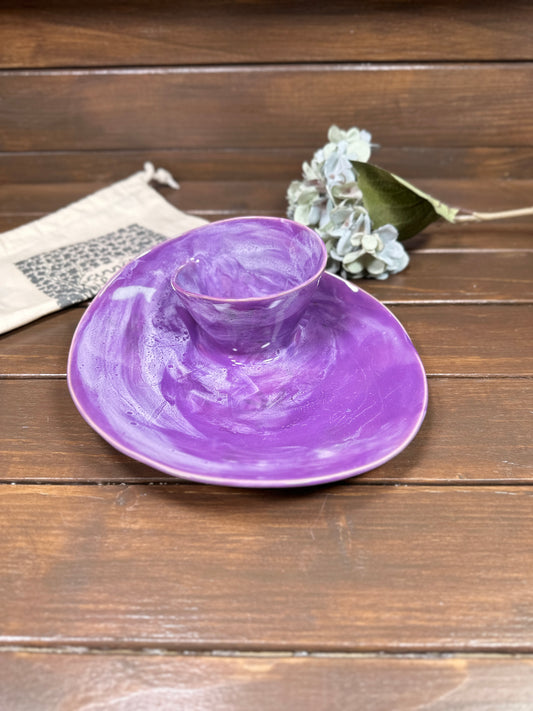 *New* #10 Medium Glaze Effect Swirl Bowl