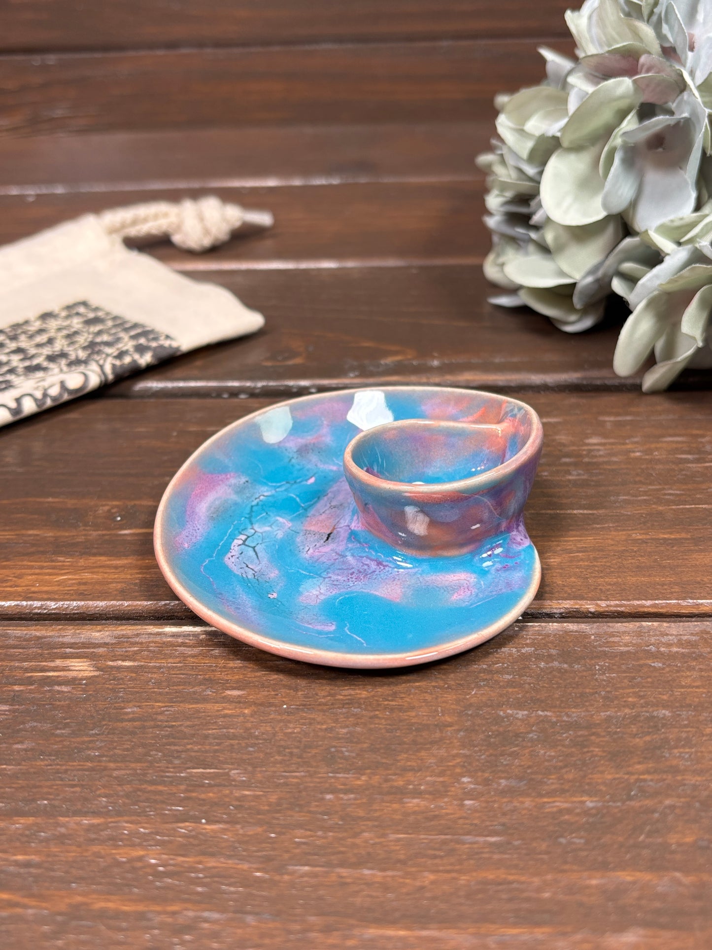 #40 Tiny Glaze Effect Swirl Bowl