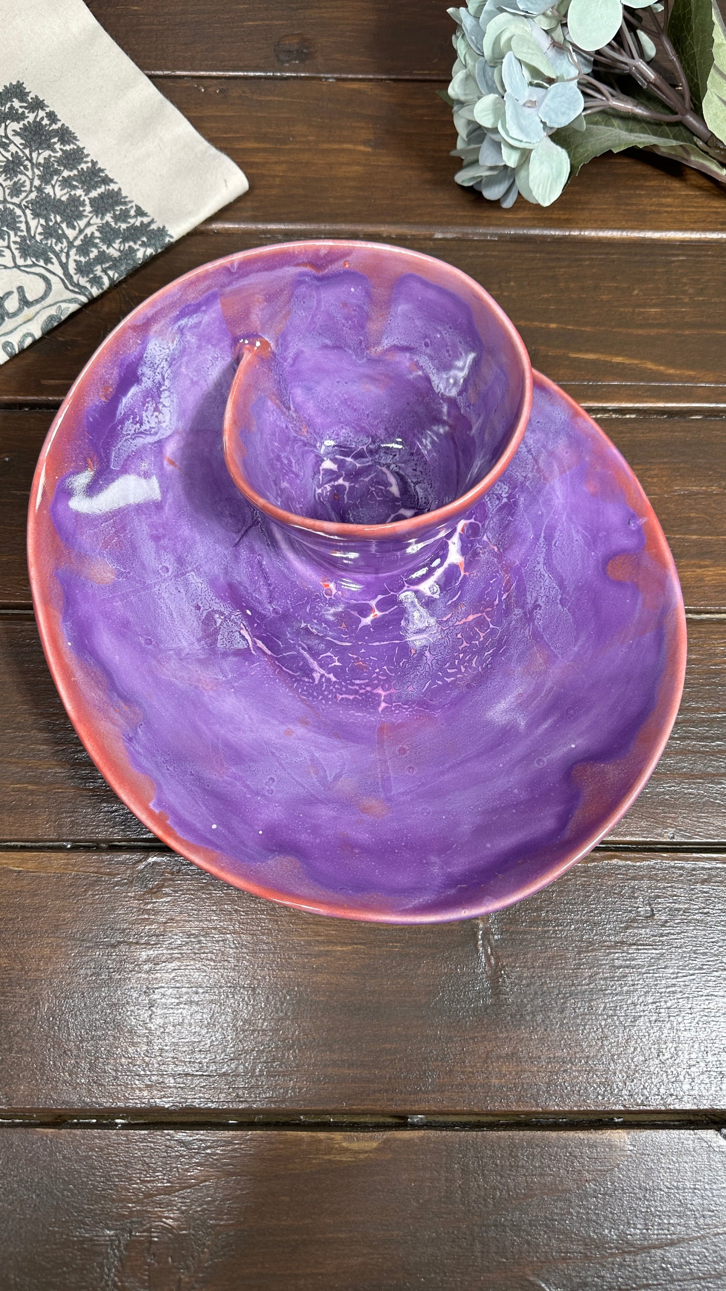 #M13 Medium Glaze Effect Swirl Bowl