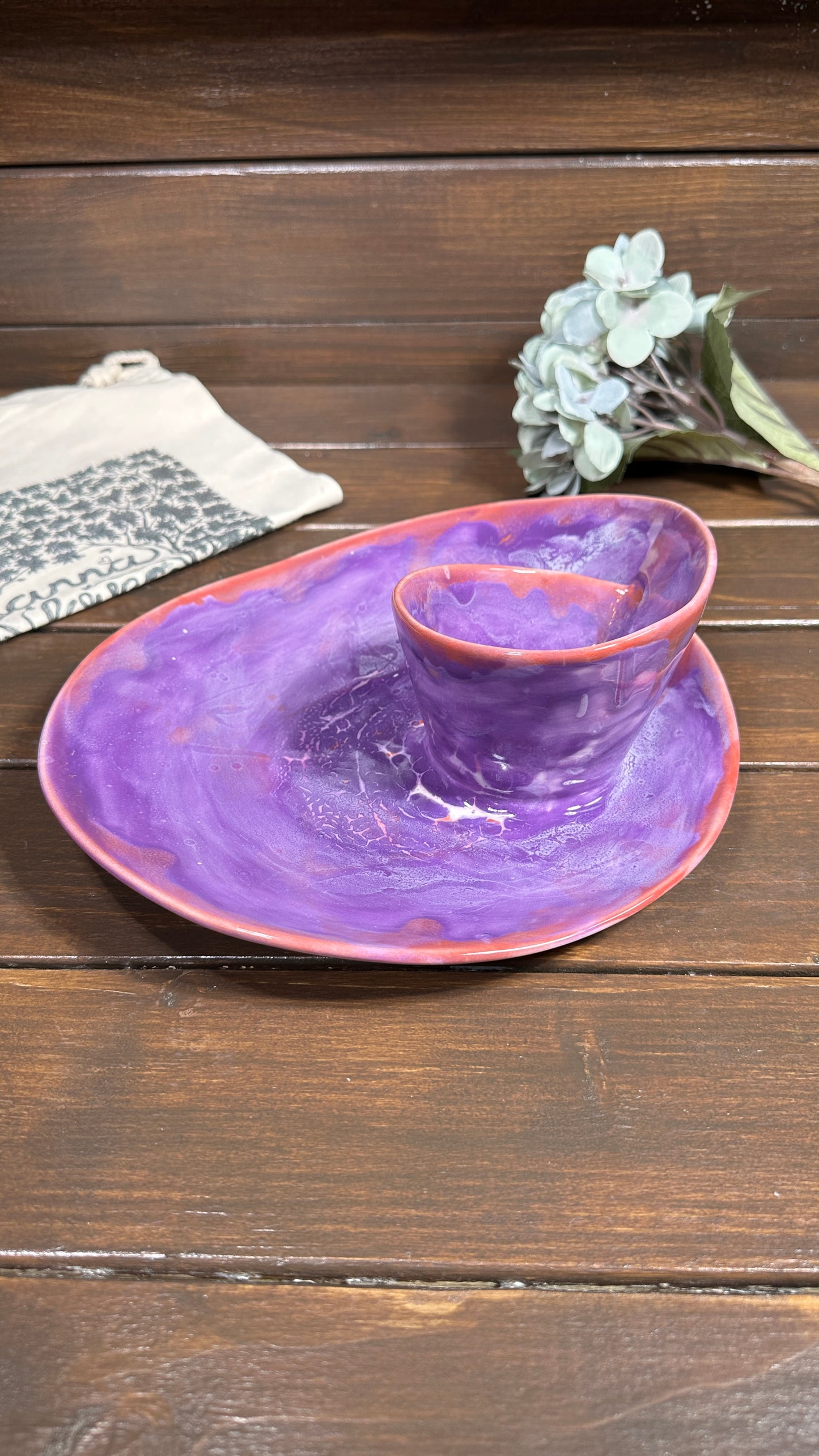 #M13 Medium Glaze Effect Swirl Bowl