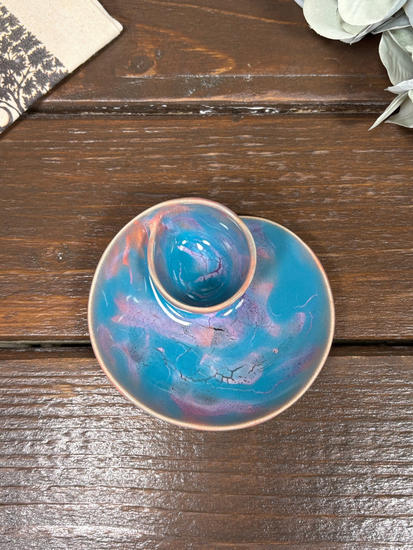 #40 Tiny Glaze Effect Swirl Bowl