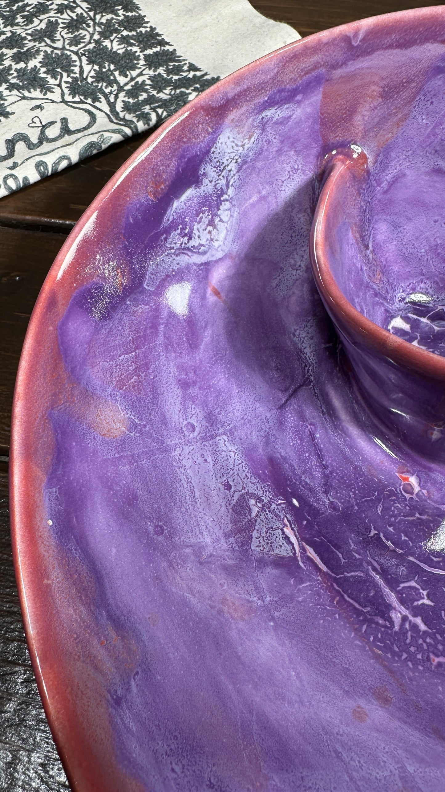 #M13 Medium Glaze Effect Swirl Bowl