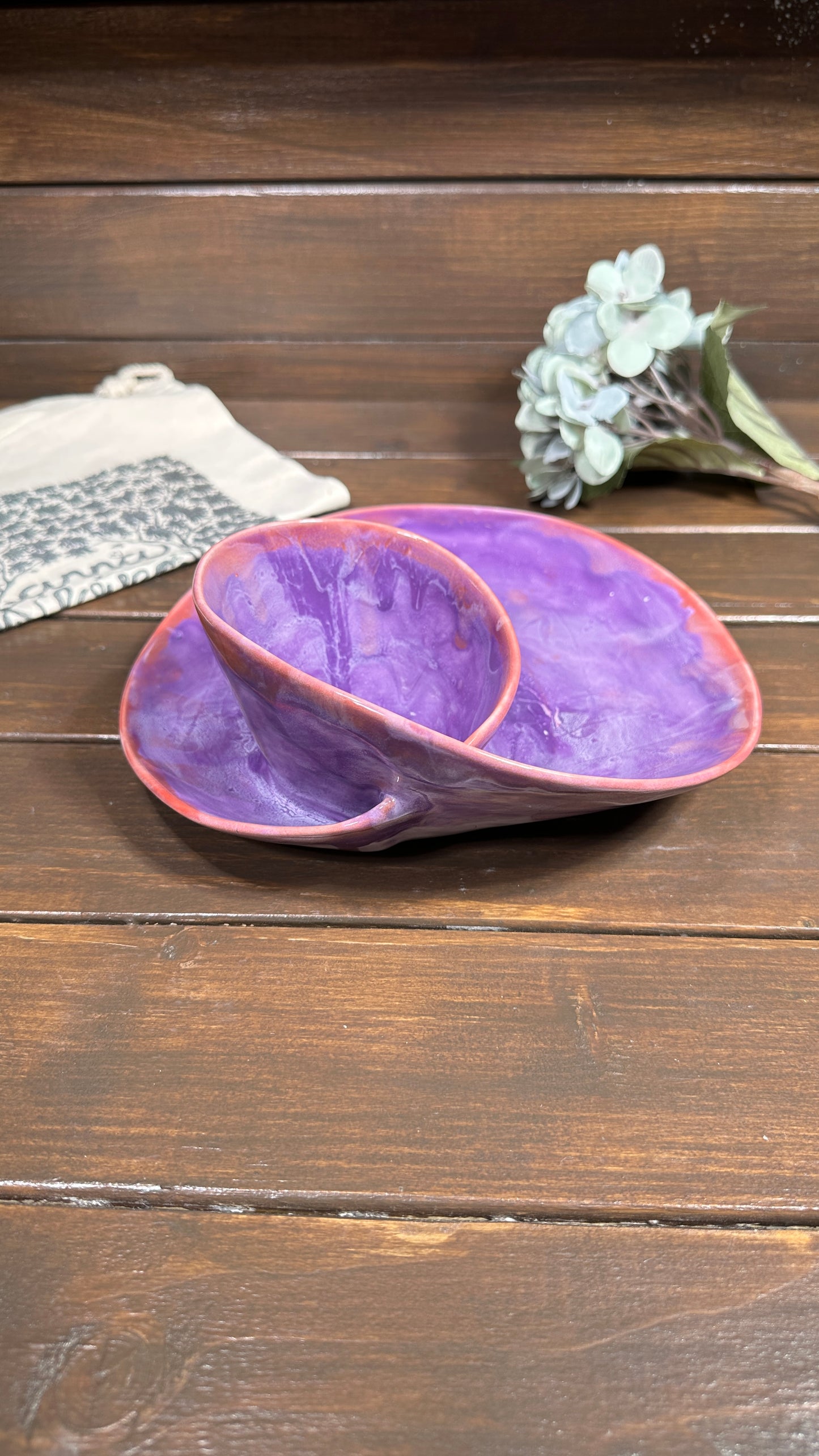 #M13 Medium Glaze Effect Swirl Bowl