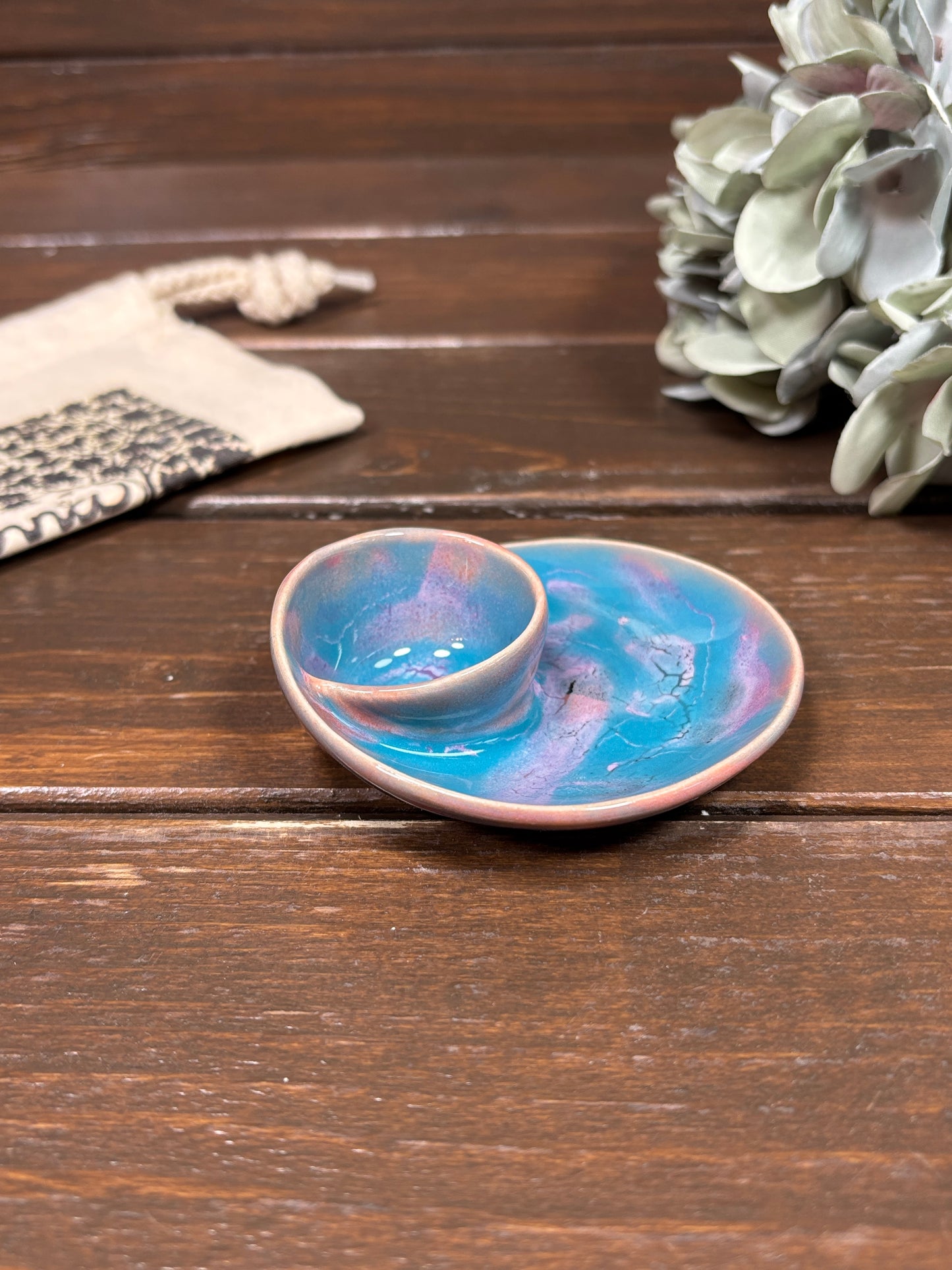 #40 Tiny Glaze Effect Swirl Bowl