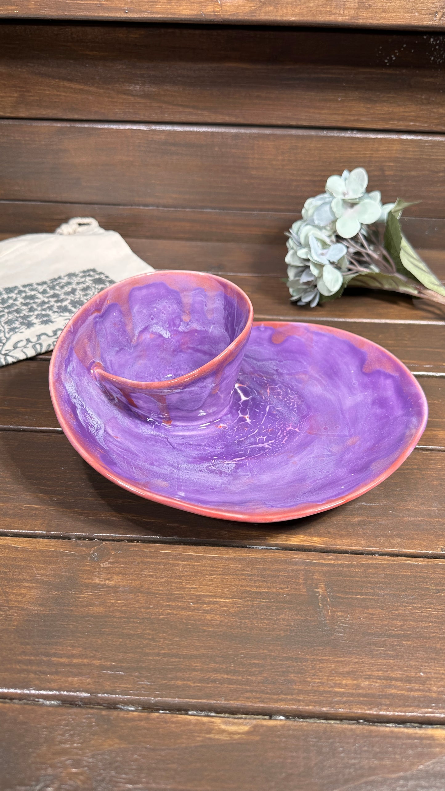 #M13 Medium Glaze Effect Swirl Bowl