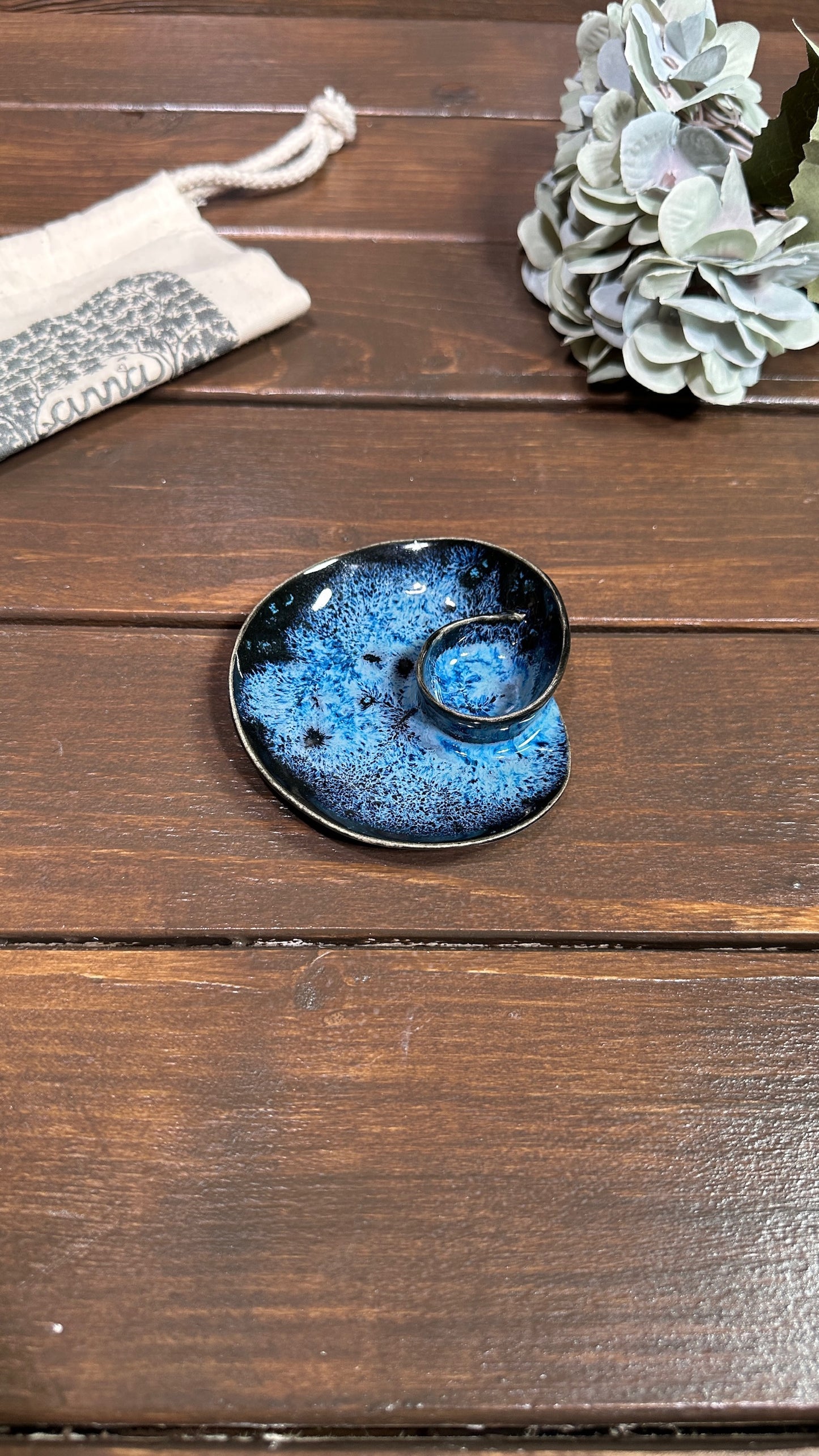 #17 Tiny MAGIC BLUE Swirl Bowl