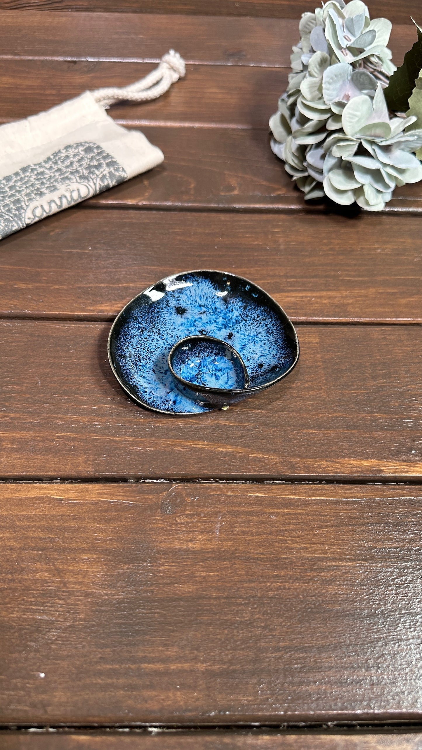 #17 Tiny MAGIC BLUE Swirl Bowl