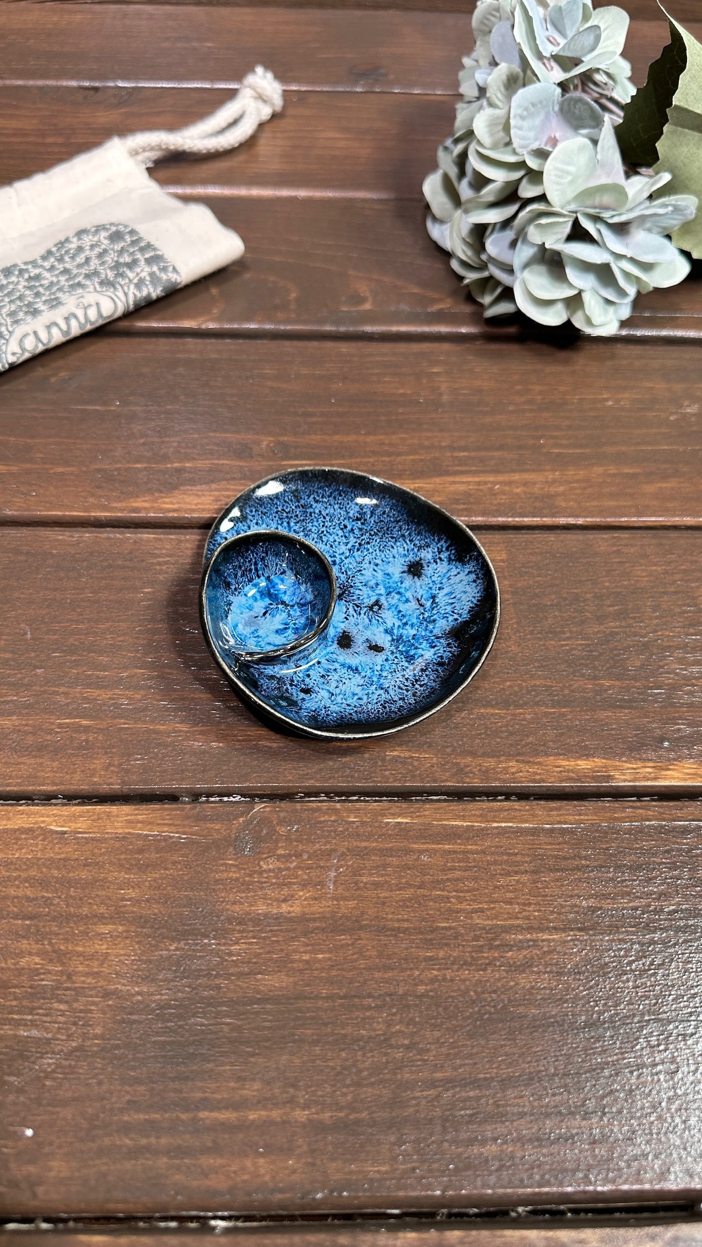 #17 Tiny MAGIC BLUE Swirl Bowl