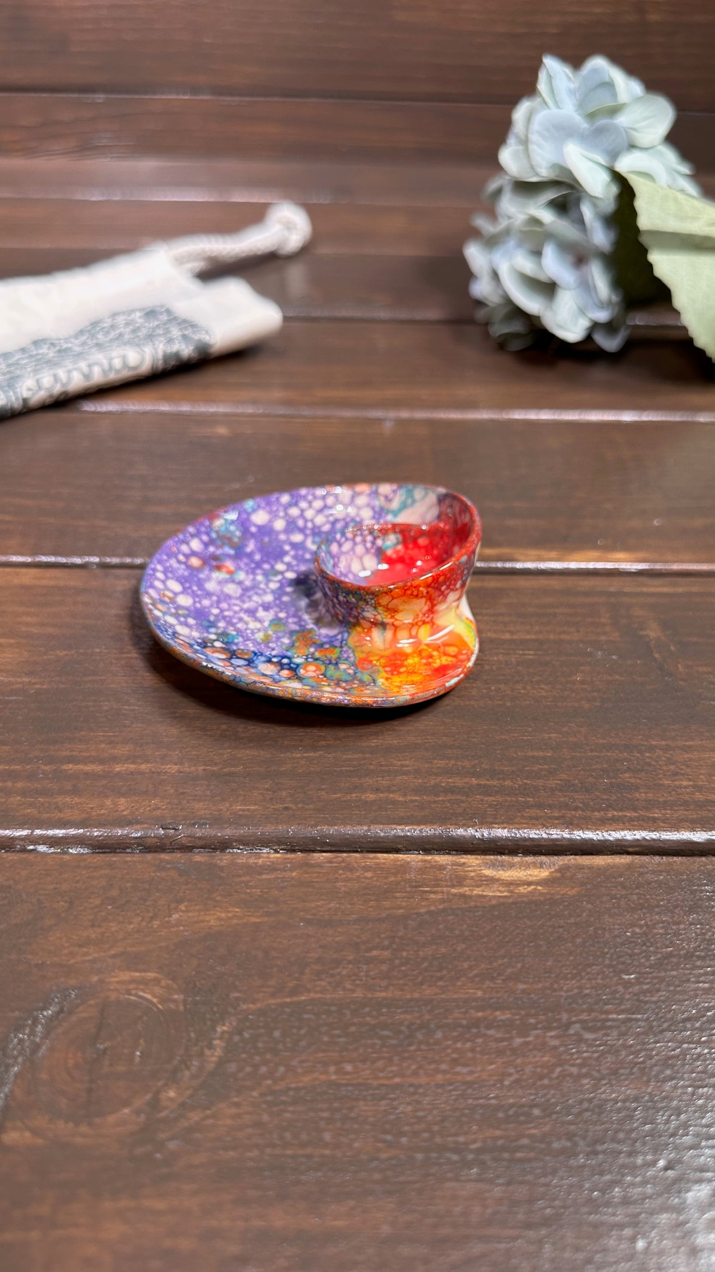 #31 Tiny RAINBOW BUBBLES Swirl Bowl