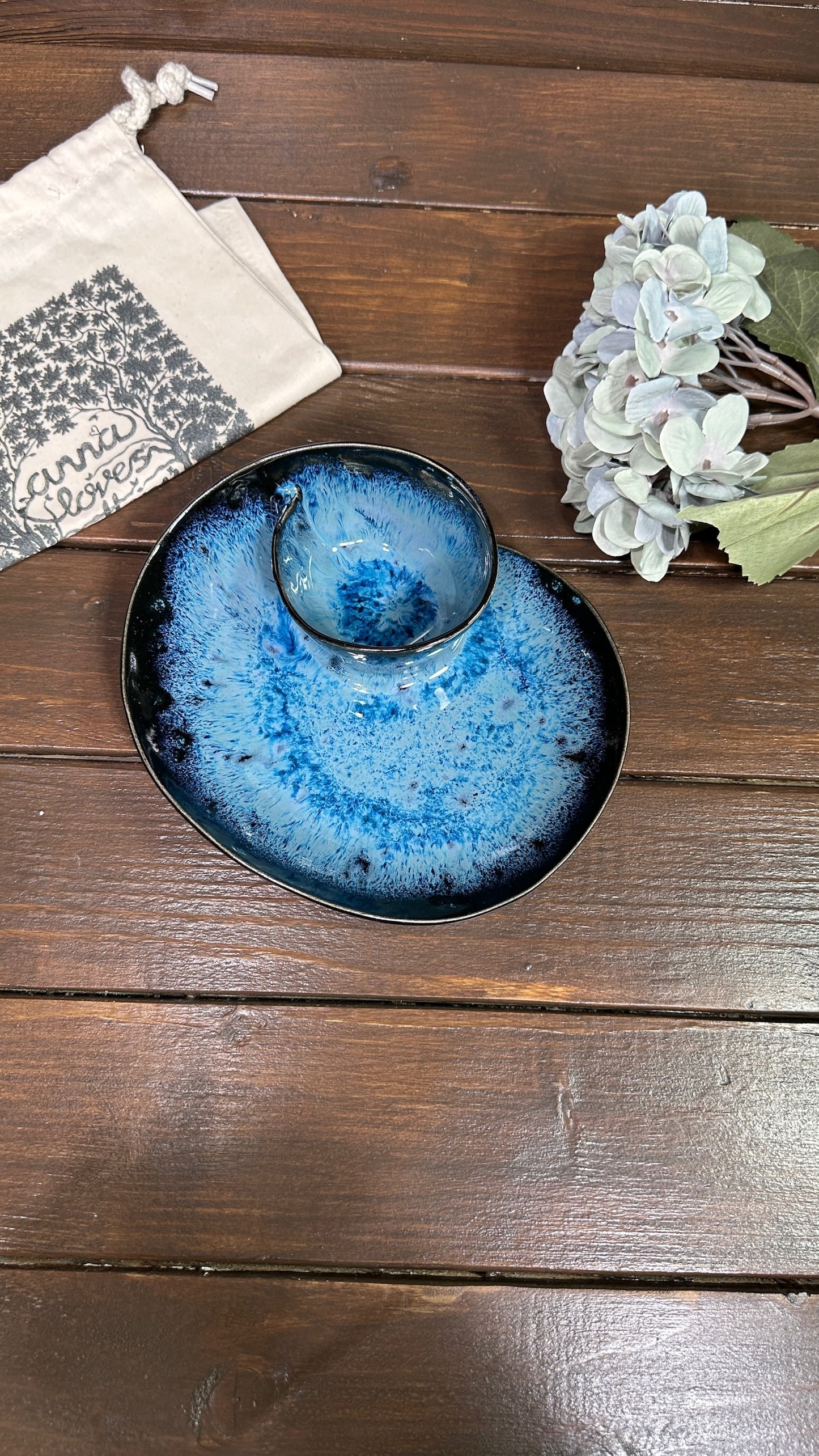 #18 Small MAGIC BLUE Swirl Bowl