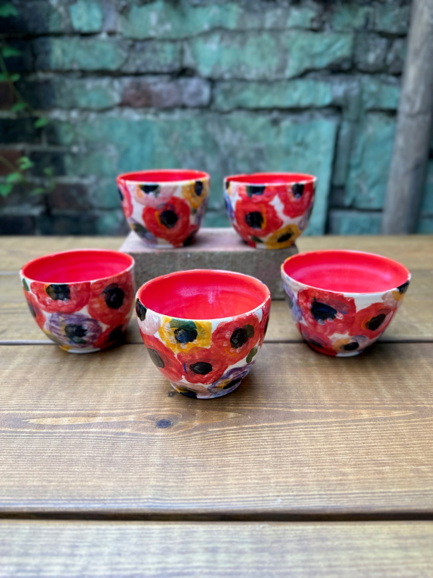 POPPY FLOWERS TUMBLER - only 4 available!
